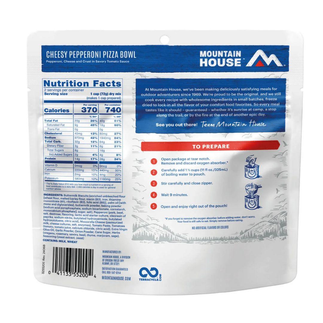 Mountain House Cheesy Pepperoni Pizza Bowl